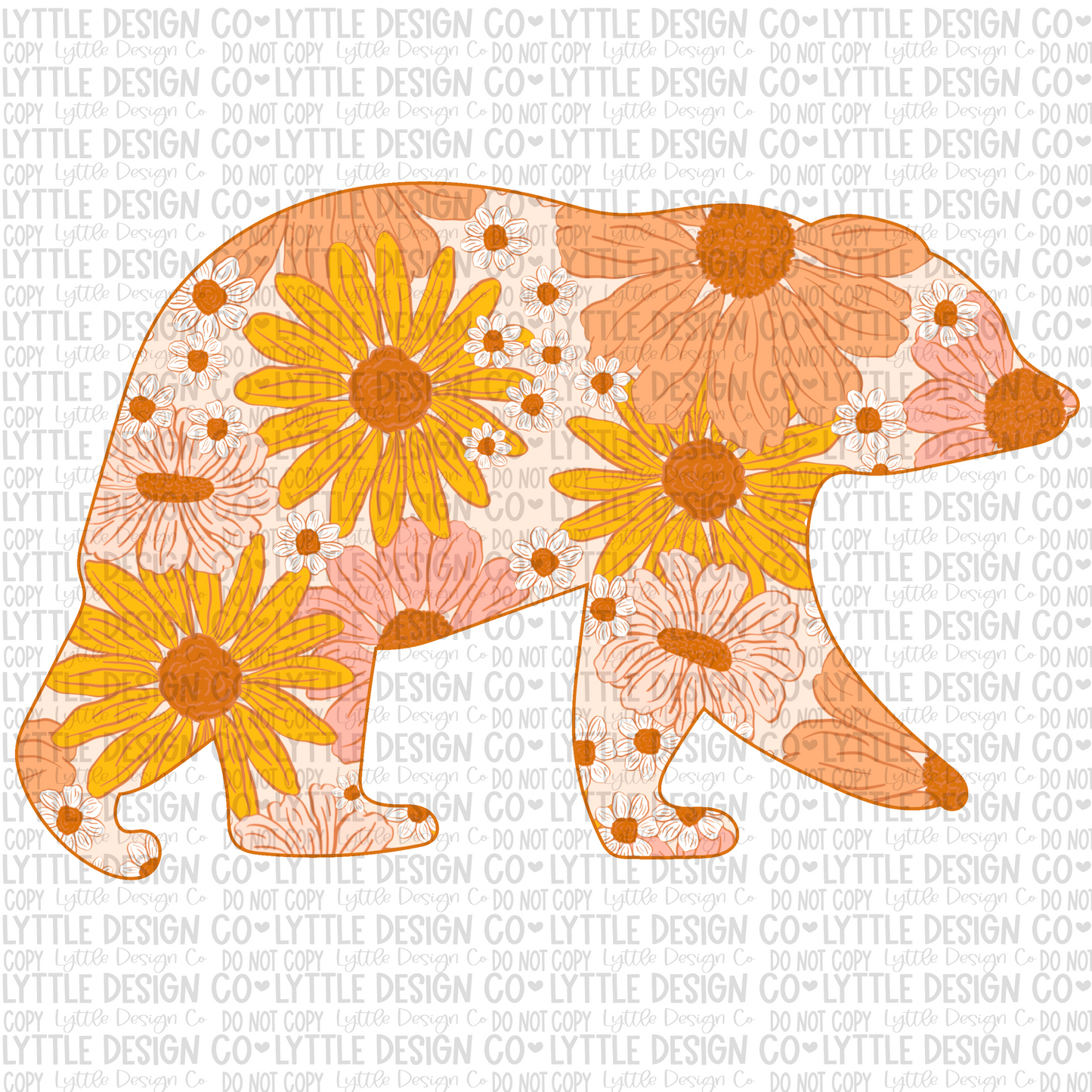 Floral Bear | Digital Download | PNG
