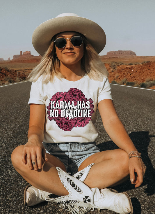 Karma Has No Deadline Floral | Digital Download | PNG